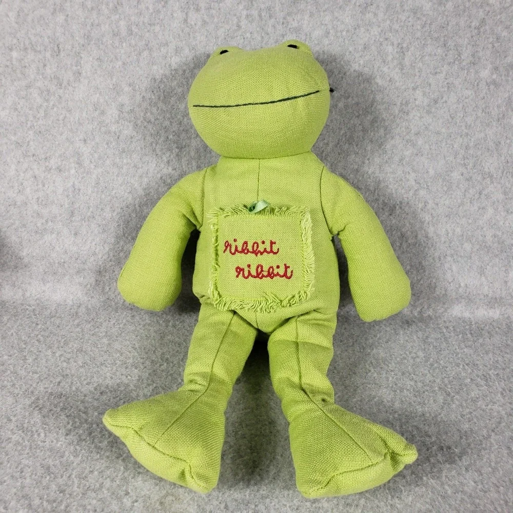 Pottery Barn‎ Kid Alphabet  Nursery Frog Plush Toy Ribbit Ribbit Stuffed Animal